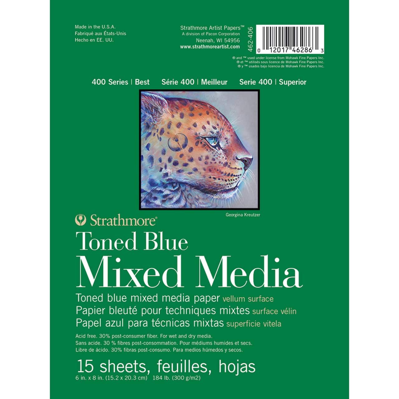 Strathmore® 400 Series Recycled Toned Blue Mixed Media Paper Pad